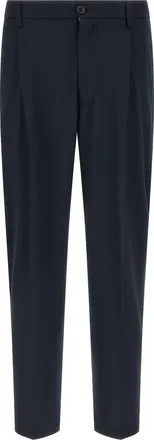 Department Five Blue Polyester Casual Mens Pants
