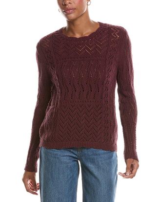 Autumn Cashmere Stitchery Patchwork Crew