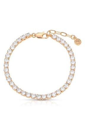 Ettika Single Row Cubic Zirconia Tennis Bracelet in Gold at Nordstrom