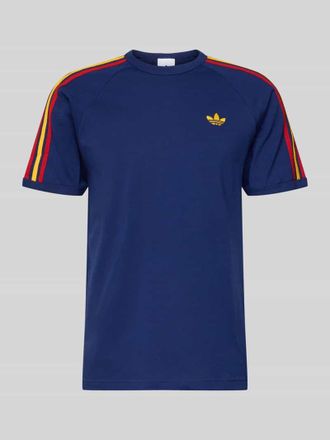 adidas Originals T-Shirt mit Label-Stitching in Dunkelblau, Gr&ouml;&szlig;e S
