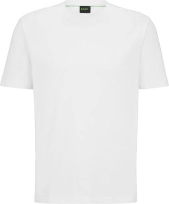 HUGO BOSS Logo Kraag T-shirt - Heren - T-shirts - Wit - S - Katoen - Tops