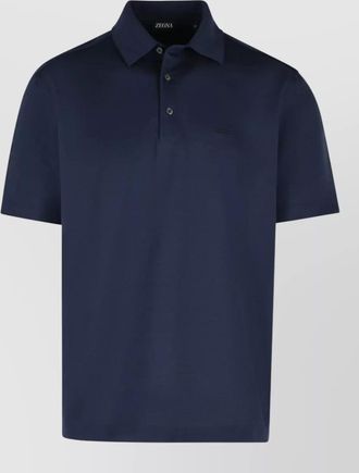 Ermenegildo Zegna cotton polo shirt short sleeves collar
