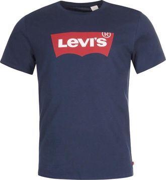 Levi's Heren Batwing Logo T-Shirt (Marine, Rood)