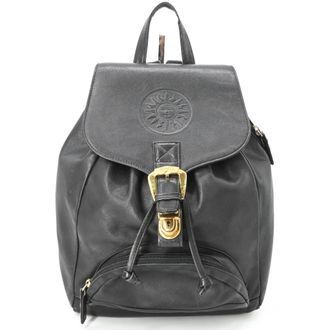 Versace Black Leather Backpack (Pre-Owned)
