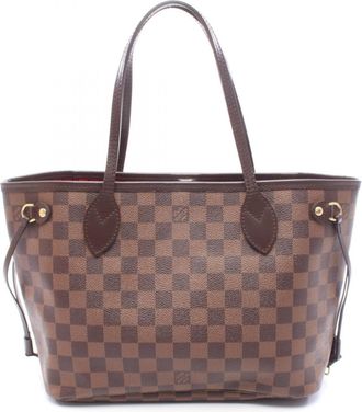 Louis Vuitton Brown Ebene Coated Canvas Damier Canvas Leather Handbag Tote Bag (Pre-Owned)