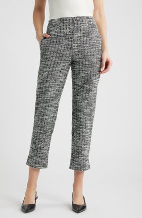 Hue Stretch Boucl&eacute; Skimmer Pants in Black at Nordstrom, Size X-Large