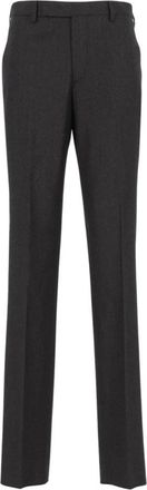 Paul Smith Slim-fit wollen en kasjmier flanellen broek - Heren - Nette broeken - Grijs - W32 - Wol - Broeken