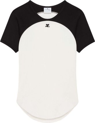 Courr&egrave;ges Contrast Raglan Sleeve T-Shirt