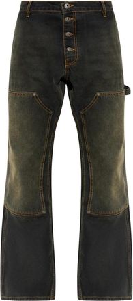 Off-white Flared Leg Jeans - Heren - Flared Jeans - Zwart - W33 - Katoen - Jeans