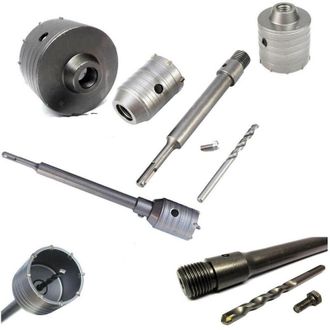 Trade Shop Trade Shop - M&aacute;quina De Zanahoria De Pared De 30 Mm A 130 Mm + 35 Cm Sds Plus Bar
