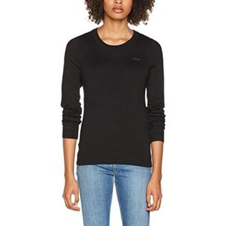 Lacoste Long-sleeve Top - Dames - Sweatshirts - Zwart - XL - Katoen - Hoodies & sweatvesten