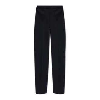 Moncler Straight Trousers, male, Blue, Size: 2XL Cotton Blend Tailored Pants