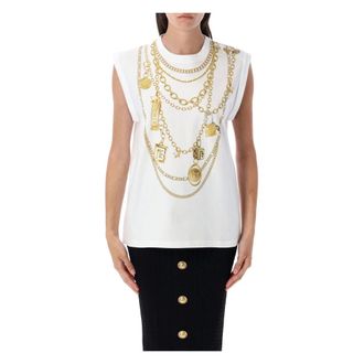 Balmain Mujer, Camisetas, Blanco, Talla: M