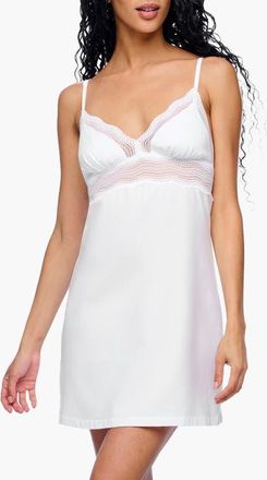 Cosabella Dolce Cotton Cup Babydoll in White at Nordstrom, Size Medium