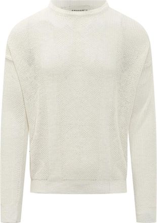 Amaranto Gebreid T-shirt - Heren - Sweatshirts - Beige - M - Hoodies & sweatvesten