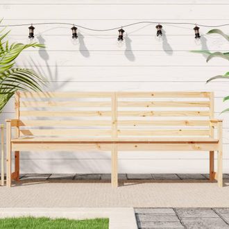 vidaXL Vidaxl - Banco De Jard&iacute;n Madera Maciza De Pino 203,5x48x91,5 Cm
