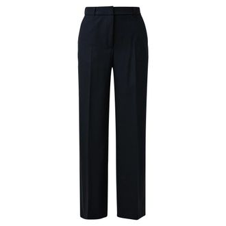 s.Oliver Elegante zakelijke pantalon van viscosemix - Dames - Wijde Broeken - Blauw - S - Broeken