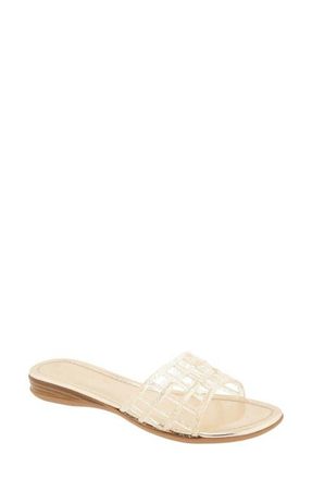 Andr&eacute; Assous Nabil Jelly Slide Sandal in Platino at Nordstrom, Size 9.5