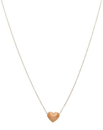 Italian Gold, Inc 10K Rose Gold Puffed Heart Necklace