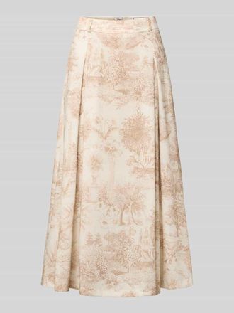 Seductive Midirock im Allover-Look Modell PALMIRA in Beige, Gr&ouml;&szlig;e 32