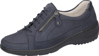 Waldl&auml;ufer Schn&uuml;rschuh WALDL&Auml;UFER KYA, Damen, Gr. 7,5 (41), blau (dunkelblau), Nubukleder, Schuhe Schn&uuml;rschuh, in Komfortweite K = extraweit, Freizeitschuh, Halb