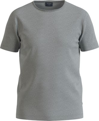 Olymp T-Shirt OLYMP Casual, Herren, Gr. 3XL, grau (silbergrau), Jersey, Obermaterial: 95% Baumwolle, 5% Elasthan, Basic, Rundhals, Shirts T-Shirt