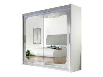 Mirjan24 Armario Closico 108, Blanco, 215x180x58cm, Puertas De Armario: Correderas, N&uacute;mero De Estantes: 0, Led