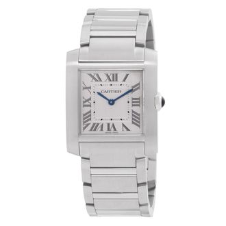 Cartier Pre-owned Cartier Tank Francaise Silvered Dial Watch WSTA0105