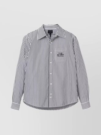 Marc Jacobs striped cotton shirt with curved hem