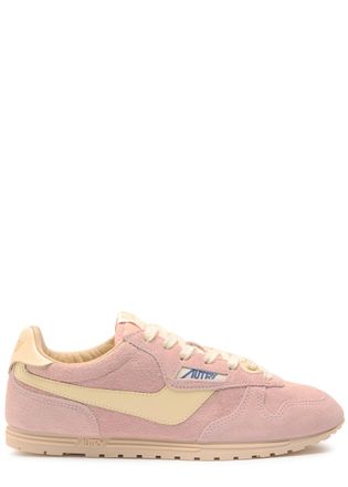 Autry Autry Windspin Panelled Brushed Suede Sneakers - Pink And White - 38 (IT38 / UK5)