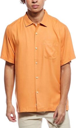 Tommy Bahama Hawaiian Herringbone Silk Shirt