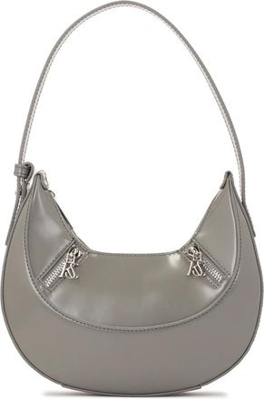 Kazar Ovale grijze handtas met handgreep - Dames - Schoudertassen - Grijs - ONE Size - Leer - Tassen