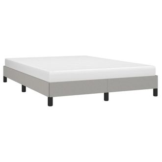vidaXL Cama Sin Colch&oacute;n Tela Gris Claro 140x190 Cm Vidaxl