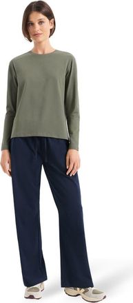 Pact Luxe Essential Crewneck Long Sleeve Tee Made With Organic Cotton in Dusted Green at Nordstrom, Size Xx-Large
