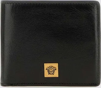 Versace Portafoglio bifold in pelle con placca Medusa