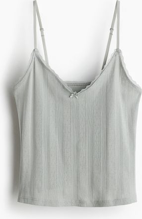 H&M Trägertop aus Pointelle - Turquoise