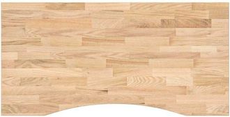 vidaXL Vidaxl - Tablero Escritorio Rectangular Madera Maciza Roble Sin Tratar