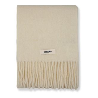 Jacquemus Wollen Frans Sjaal - Dames - Wintersjaals - Beige - ONE Size - Wol - Accessoires