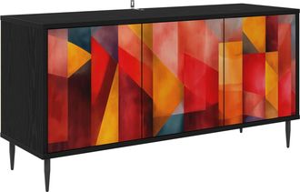 vidaXL Mueble De Tv Heesch 102 X 33 X 51 Cm Roble Negro Vidaxl