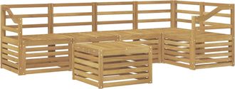 vidaXL Conjunto De Sof&aacute;s De Exterior 6 Uds. Blanco Vidaxl