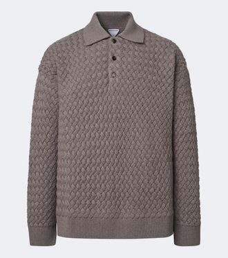 Bottega Veneta Intrecciato wool polo sweater