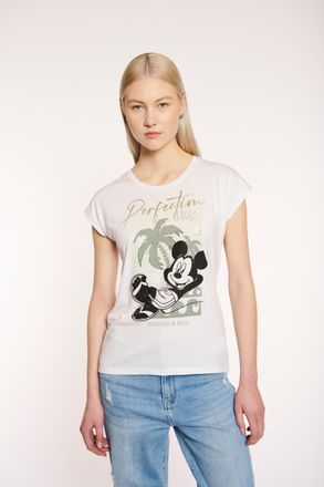 Hailys T-Shirt HAILYS SS P TP Pa44lmi, Damen, Gr. XS, weiss (wei&szlig;), Jersey, Obermaterial: 65% Polyester, 35% Viskose, bedruckt, normal, Rundhals, Shirts T-Sh