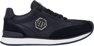 Philipp Plein Runner Hexagon Patch - unisex - Sneakers - Blauw - 41 EU - Leer - Schoenen
