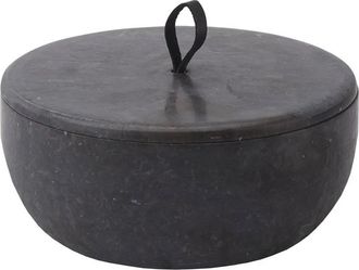 Aquanova Design Aufbewahrungsdose Hammam aus Marmor, Dunkelgrau