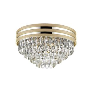 Netlighting Naica Crystal Ceiling Light Matt Gold Clear 5x E14
