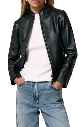 Reiss Allie Leather Jacket in Black at Nordstrom, Size 10 Us