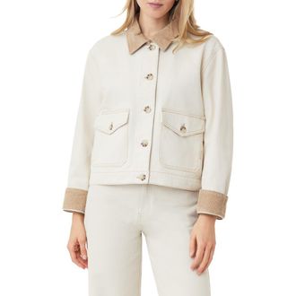 Scotch & Soda Cotton Twill Chore Jacket in Ecru at Nordstrom Rack, Size X-Large