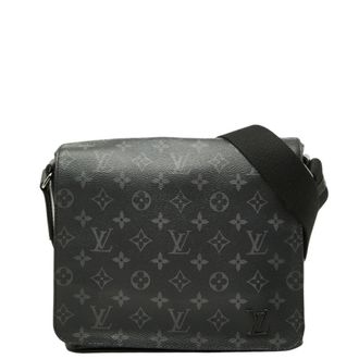 Louis Vuitton Monogram Eclipse Black Pvc Leather Shoulder Bag (Pre-Owned)