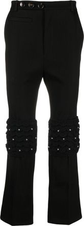 Namacheko cropped crystal-embellished flared trousers - men - Fabric - S - Black