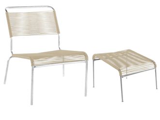 Schubiger M&ouml;bel Spaghetti-Lounger + Hocker S&auml;ntis
